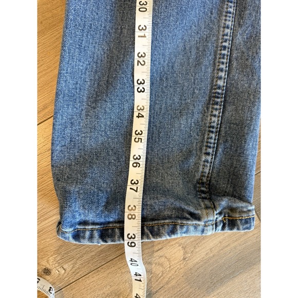 Levis 505 Jeans Mens 36x30 Blue Dark Wash Cotton Regular Fit Denim Workwear - Picture 5 of 9